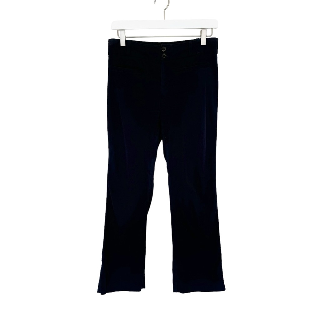 Anthropologie The Essential Flare Pants Navy Blue Work Career